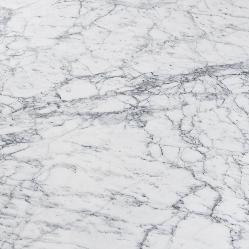 Carson Carrington Tang 15-inch Round Italian Carrara Marble Table - 15.5"L x 15.5"W x 15.5"H