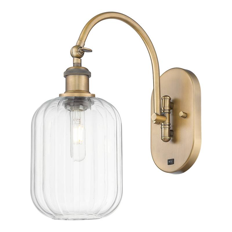 Innovations Lighting 918-1W-16-7 Preston Sconce Preston 16" Tall Wall - Brushed Brass / Clear