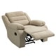 preview thumbnail 20 of 101, Overstuffed Cotton Corduroy Manual Pushback Recliner with Wide Armrest