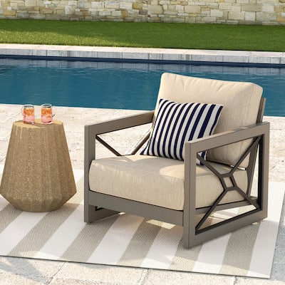 Outdoor Conversation Sofa Chair Furniture with Sunbrella Fabric Cushion