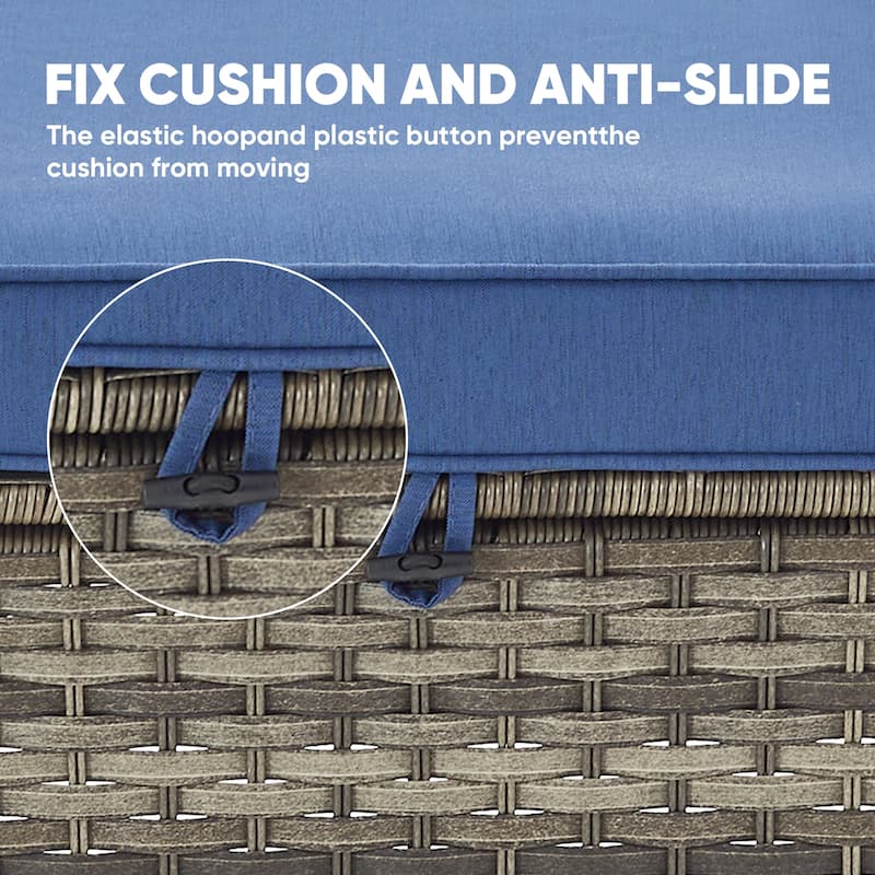 Pocassy Patio Swivel Chairs Glider Chairs with Ottoman and Table