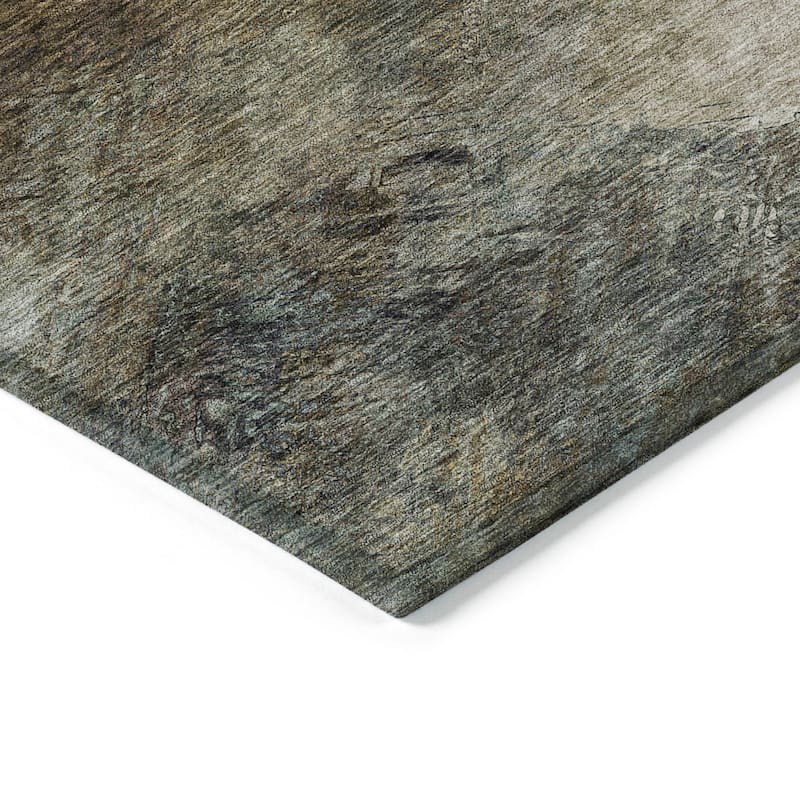 Machine Washable Indoor/ Outdoor Chantille Abstract Watercolor Rug