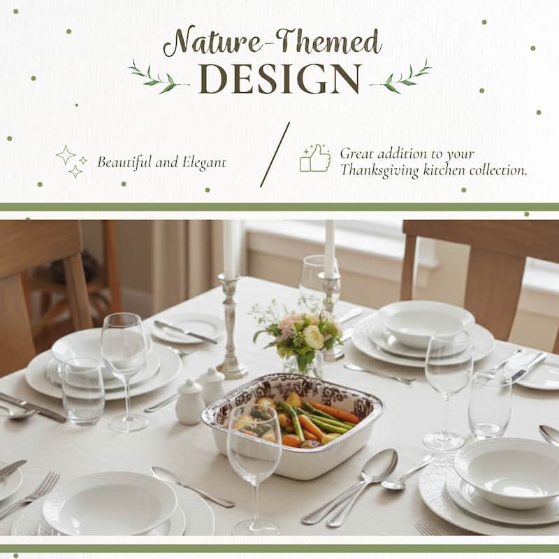 Spode Woodland Square Rim Dish Golden Retriever