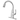 WOWOW Single Handle Gooseneck Kitchen Sink Faucet with Deckplate