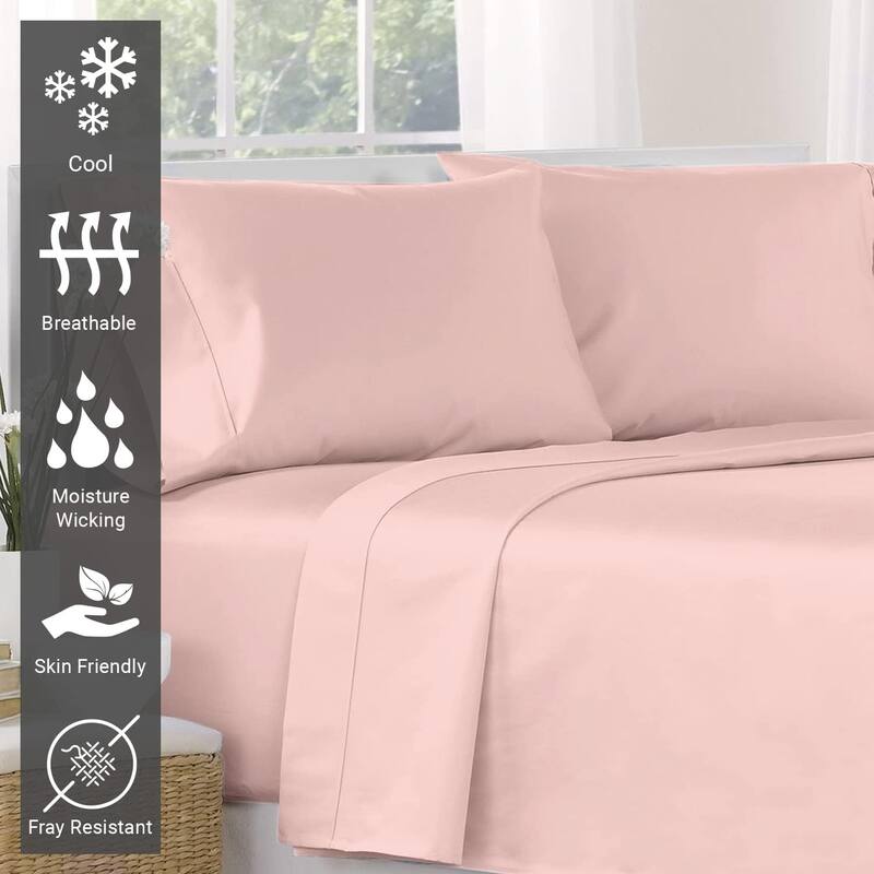 Lavish Touch 400 TC 100 % Cotton Flat Sheet Only 1 Pc with Stylish 4" Hem