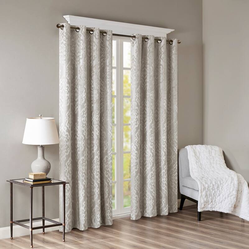 Total Blackout Grommet Top Curtain Panel(Only 1 Pc Panel) - Silver