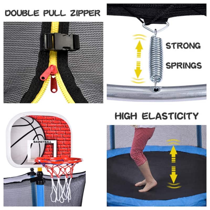65" Outdoor & Indoor Mini Toddler Trampoline