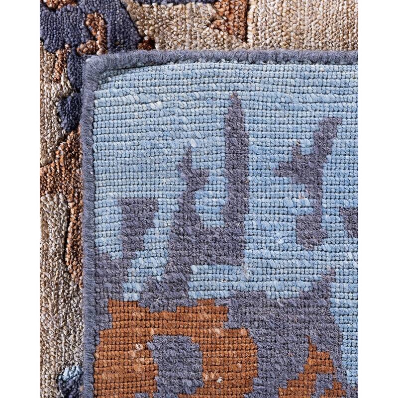 Modern One-of-a-Kind Hand-Knotted Area Rug, Beige - 8' 2" x 10' 2"