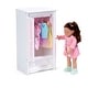 preview thumbnail 5 of 7, Badger Basket Doll Armoire with Three Hangers - White/Pink