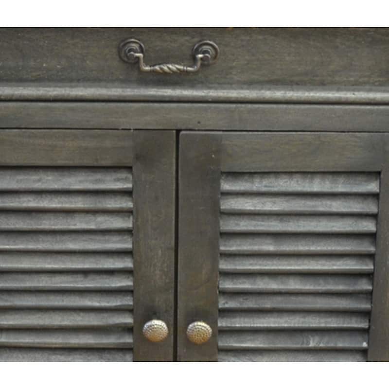 AA Warehousing Antique Grey Solid Mango Wood 60-inch Single Bathroom Vanity