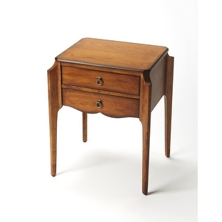 Handmade Butler Wilshire Olive Ash Burl End Table