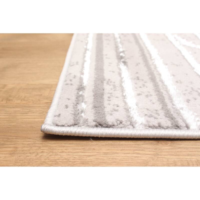 ECARPETGALLERY Machine Made Blythe Grey Area Rug