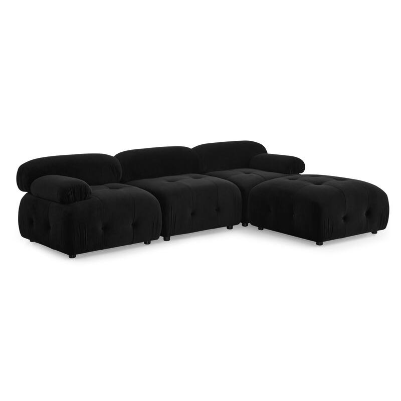 Modular Sectional Sofa L Shaped Couch with Reversible Ottoman