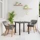 Option Gray 31.5 x 31.5 x 29.1 square table legs 2chair