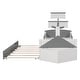 preview thumbnail 5 of 7, Gray Twin Pine Boat-Shaped Platform Bed with Trundle, Storage, Rails