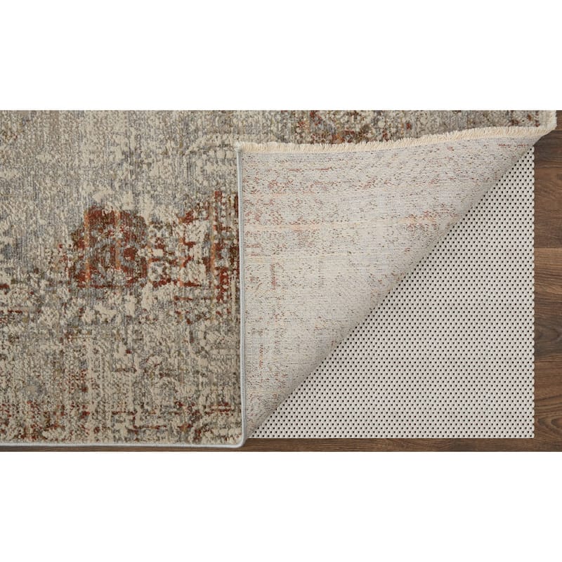 Grand Bazaar Frencess Machine Made Distressed Transitional Area Rug