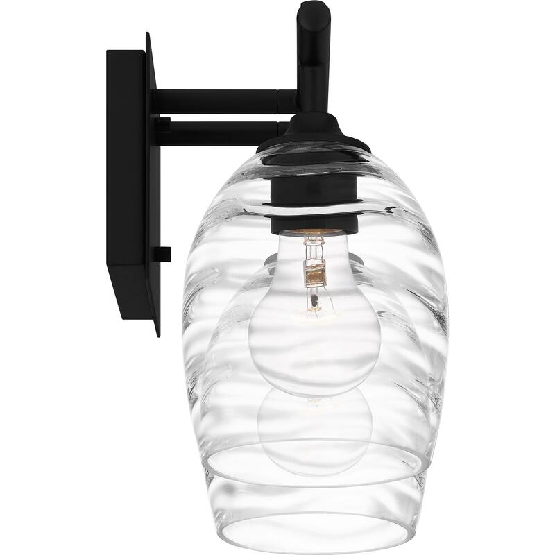 Lucy 2-Light Matte Black Vanity Light