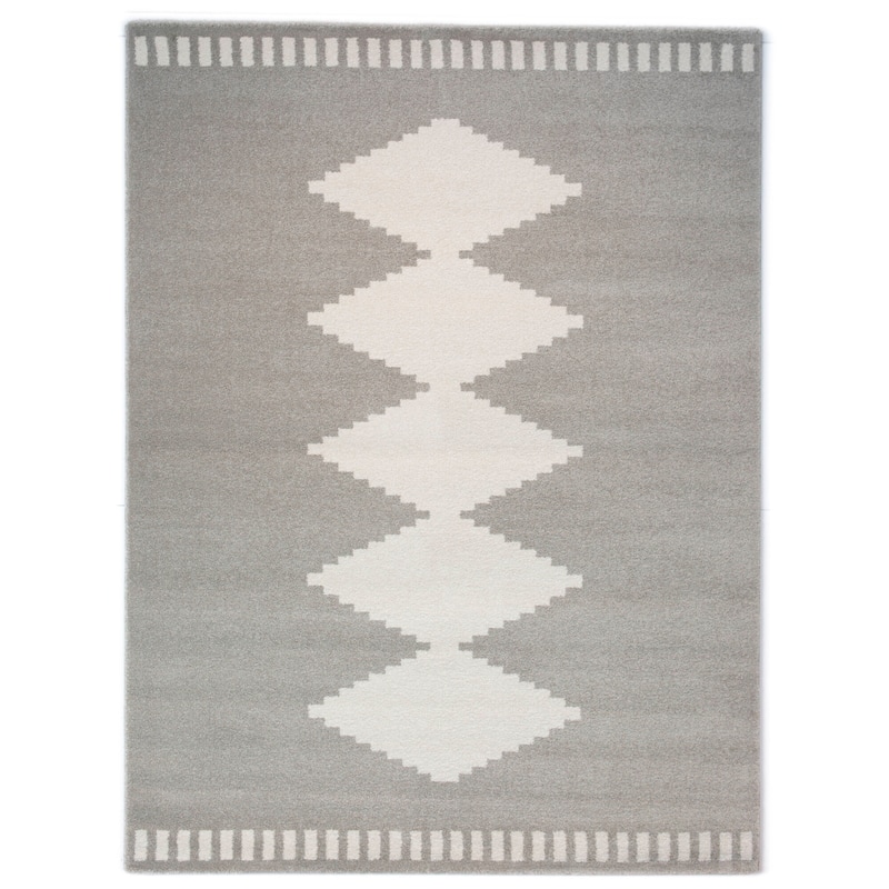 Nisha Geometric Modern Stripe Area Rug
