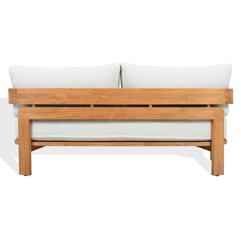 SAFAVIEH Couture Achilles Teak Patio Sofa