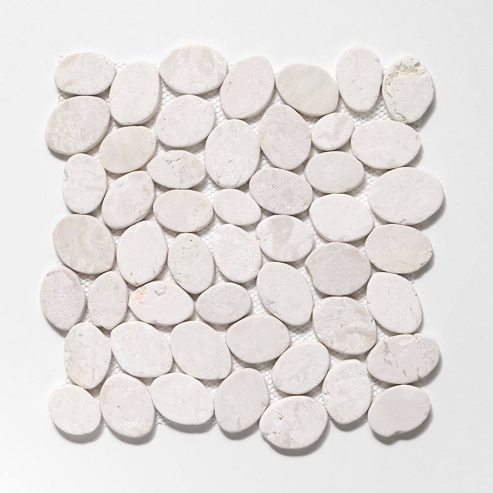 Cruz Bay Studio XC3R Coin Marble - 11" x 11" Pebble and Rock Floor and