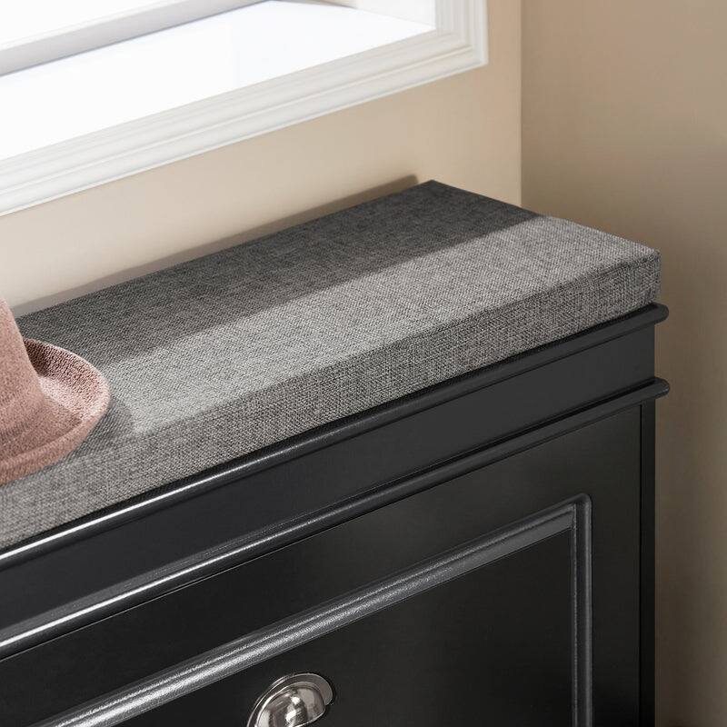 SoBuy FSR82-L-W, Hallway Shoe Bench Storage Cabinet With Flip-Drawer