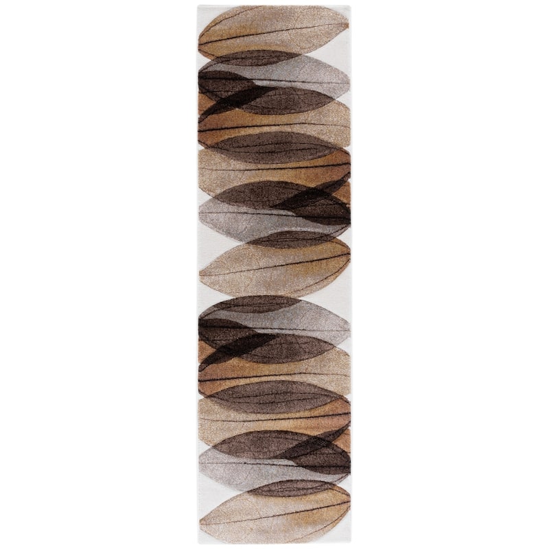 SAFAVIEH Hollywood Mergita Mid-Century Modern Abstract Rug - 2'3" x 8' Runner - Brown/Grey - Runner