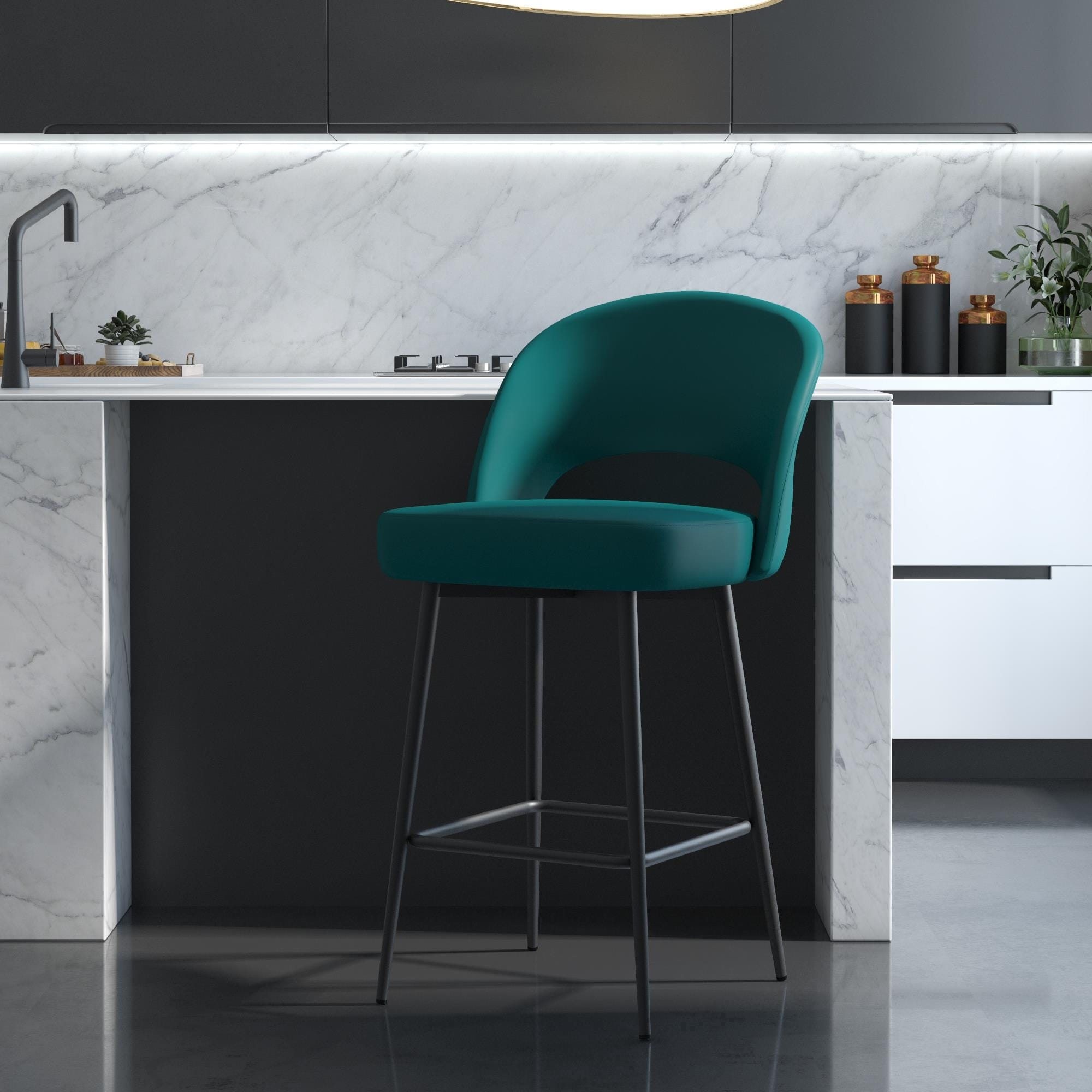 Cosmoliving alexi upholstered counter clearance stool