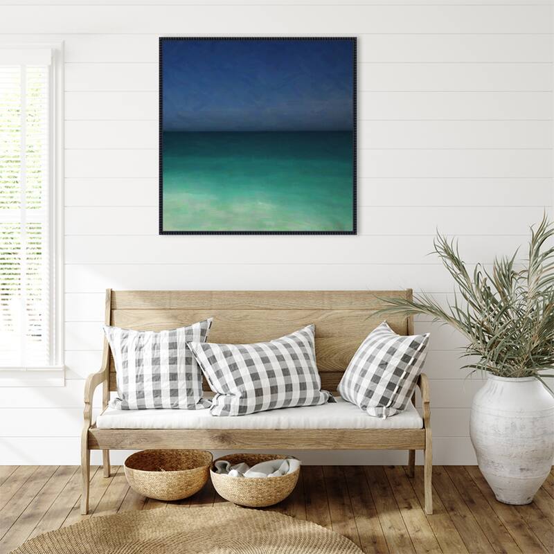 Tropical Ocean by Lynann Colligan Framed Canvas Wall Art Print