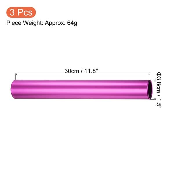 Relay Track Baton, 3 Pack Aluminum Alloy Tube Field Running Race Stick