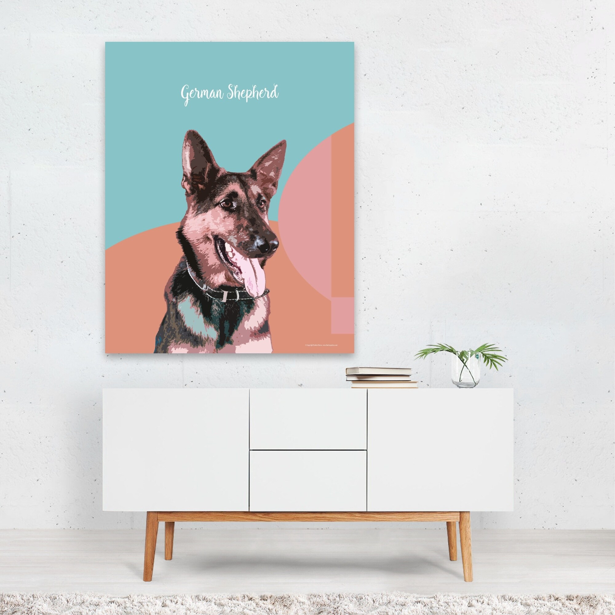 Alsatian Animals Dog German Shepherd Metal Wall Art Print Overstock 31463078