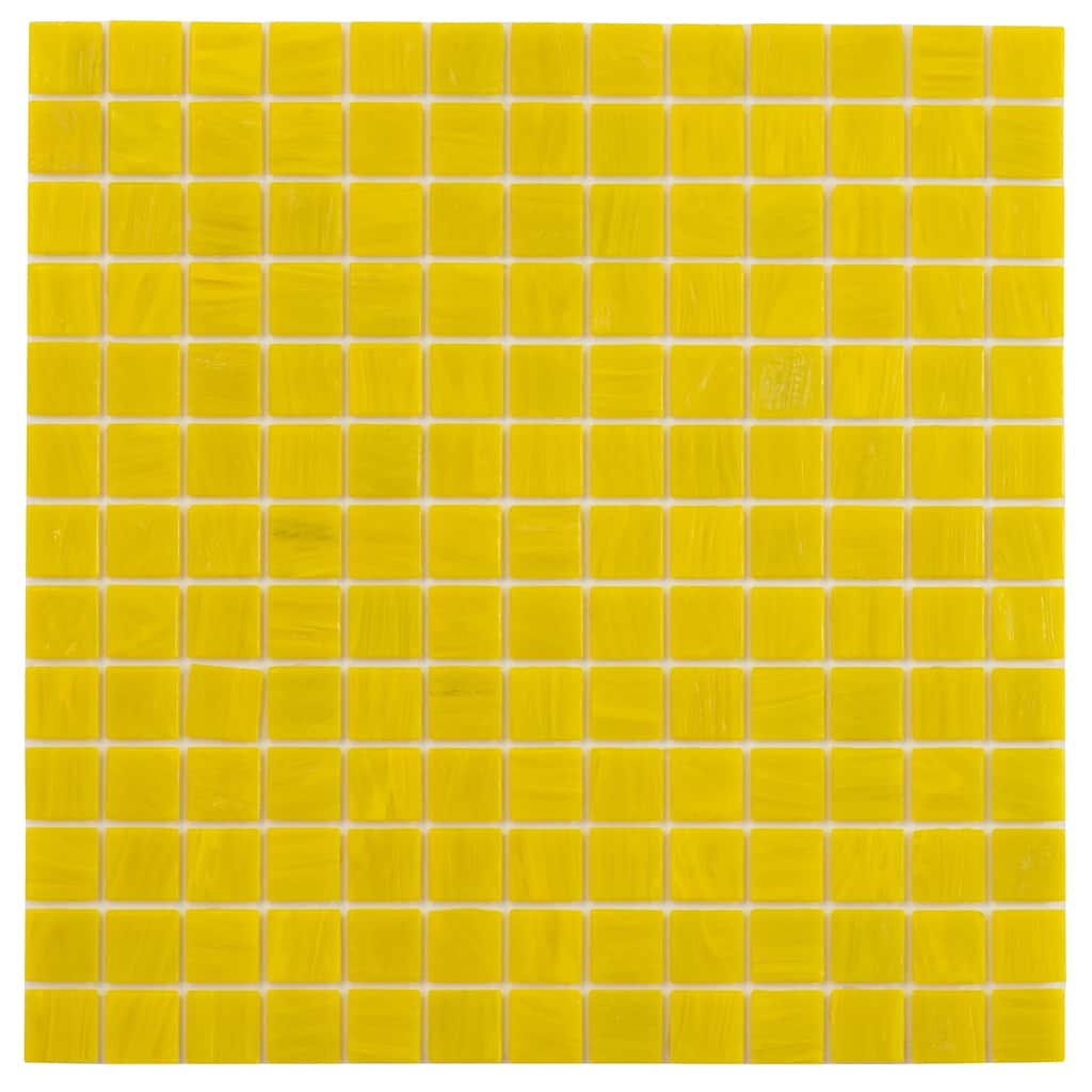 Apollo tile 12" x 12" Celestial Glossy Canary Yellow Glass Tile (20 sq ft/case) - 20 Pack