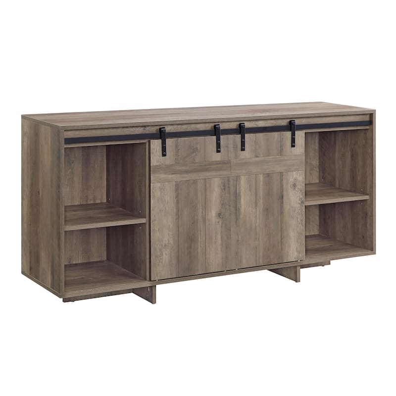 TV Stand Gray Washed Finish - Tan