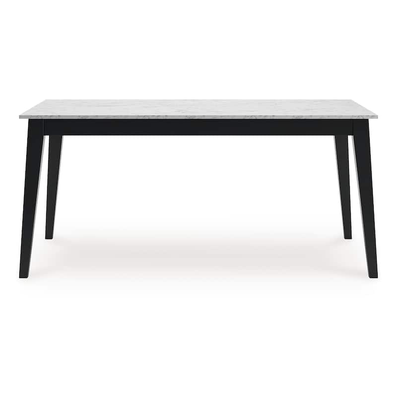 Signature Design by Ashley Jettaya Black/White Rectangular Dining Table - 66"W x 38"D x 30"H