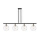 preview thumbnail 6 of 21, Innovations Lighting Ballston Athens Water Glass - 4 Light 48" Island Light Clear Water Glass/Black Antique Brass