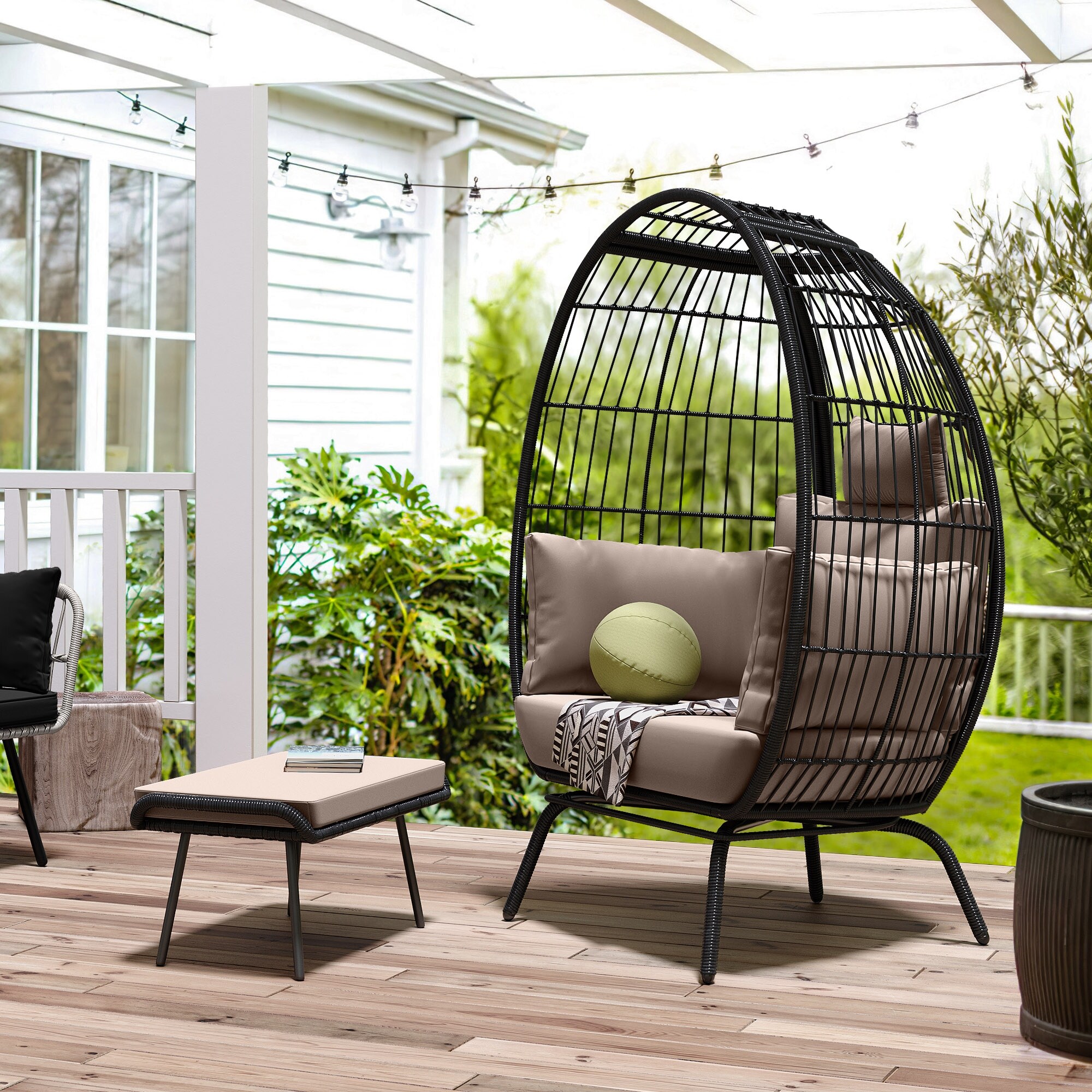 Oversized patio chair clearance with ottoman