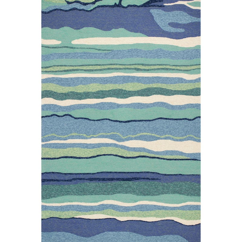 Domani Trails Nautical Stripes Indoor/Outdoor Area Rug