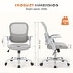 preview thumbnail 10 of 14, Office Computer Desk Chair with Flip-up Arms, Ergonomic Desk Chair Breathable Mesh Chair, Height Adjustable Swivel Task Chair
