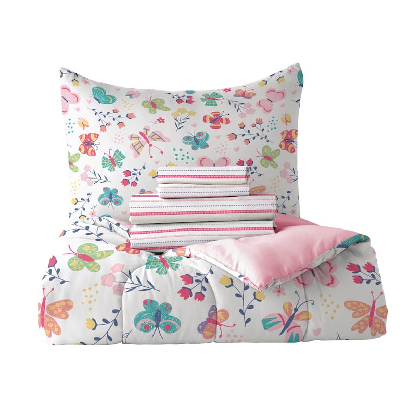 Dream Factory Butterfly Garden Bed-In-A-Bag Comforter Set