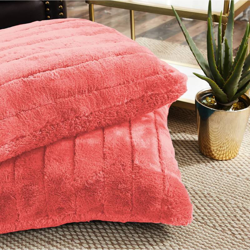 Supermink Soft Solid Throw Pillow Covers Set of 2, NO INSERT