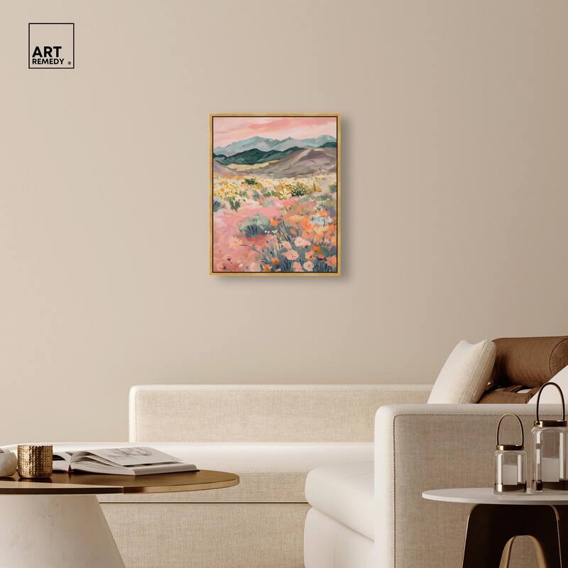 Flowers Beyond the Hills Canvas by Art Remedy
