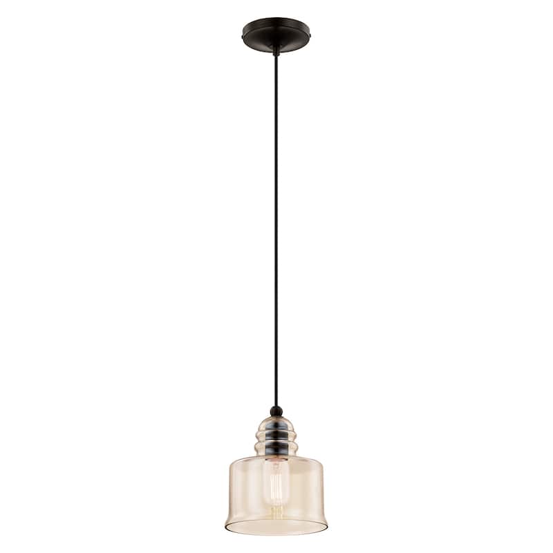 Livex Lighting Art Glass 1 Light Mini Pendant with Glass Shade