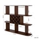 preview thumbnail 3 of 14, 47.24" Rustic Large Wall Mounted with Wine Glass Holder