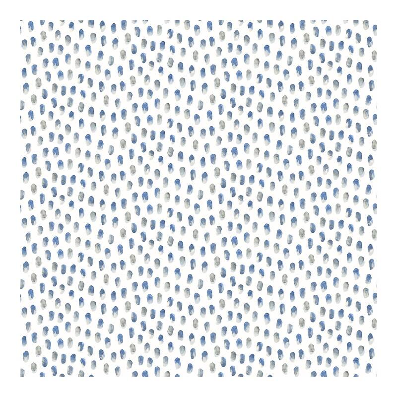 Chesapeake Sand Drips Blue Painted Dots Wallpaper - 20.5 x 396 x 0.025