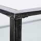 preview thumbnail 11 of 12, SEI Furniture Glenn Black Rectangle Metal Coffee Table with Glass Top and Bottom Shelf