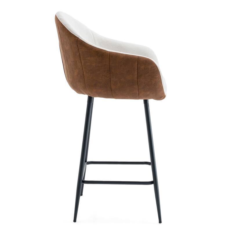 Christopher Knight Home - Blake 26.5" Modern Counter Height Stools with Cushioned Seats and Sleek Metal Legs