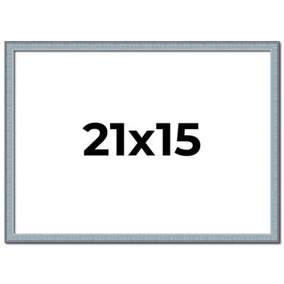 21x15 Frame Rustic Sky Blue Solid Wood Picture Frame | 0.75 Inch