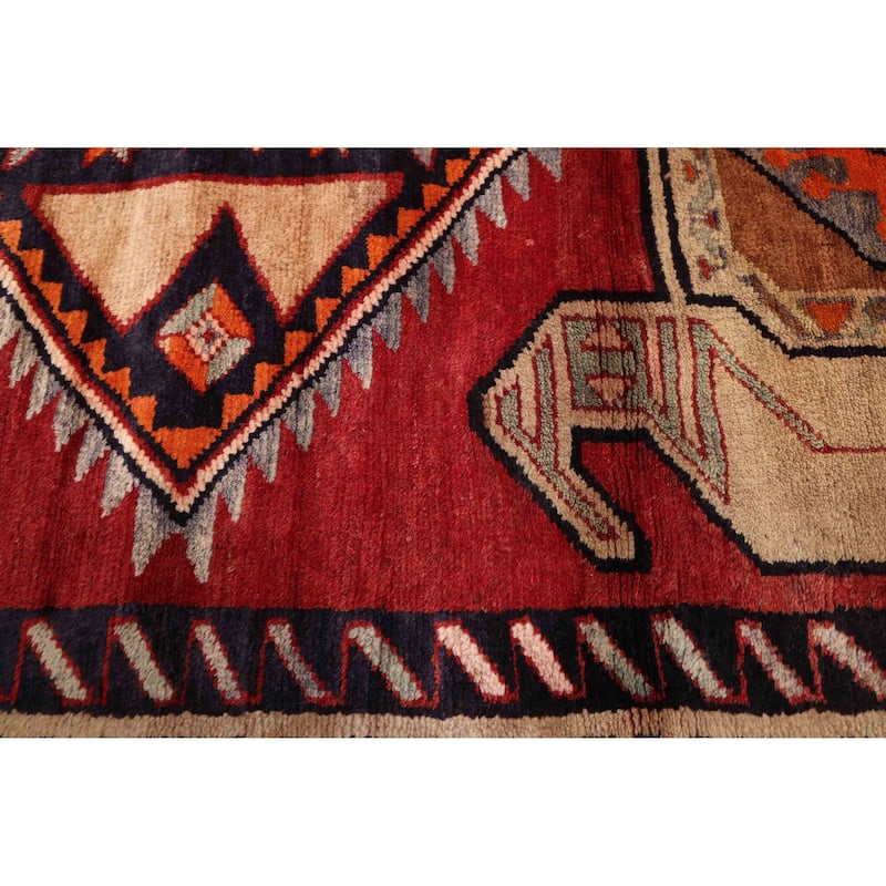ECARPETGALLERY Hand-knotted Konya Anatolian Dark Red Wool Rug - 3'7 x 14'4
