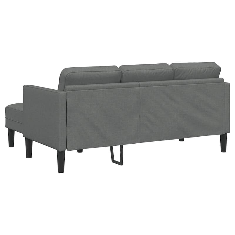vidaXL 2/3 Piece Sofa Set with Cushions Black/Dark Grey/Light Grey Fabric - 68.1 x 51.6 x 26.4