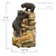 Alpine Corporation 36" Tall Outdoor 2 Bears Climbing on Rainforest Water Fountain