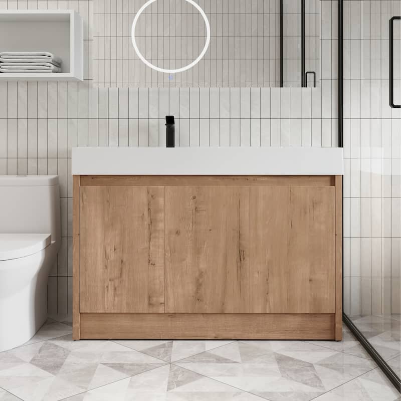 Beingnext 24"/30"/48"/60" Bathroom Vanity with Sink, Freestanding Bathroom Vanity with Soft Close Door